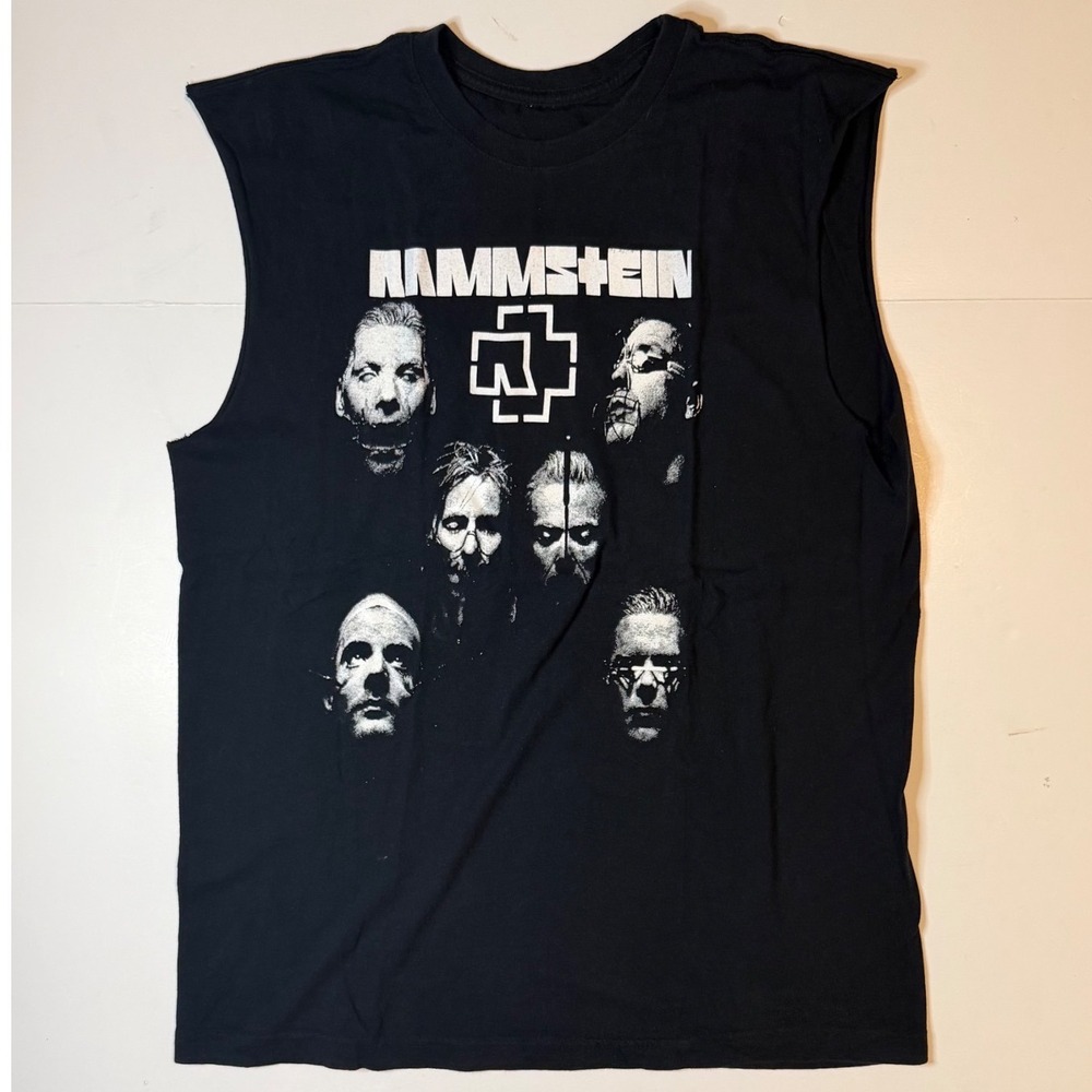 Rammstein Cut Off Tshirt Mens L Good Festival Tee 2010s Cotton